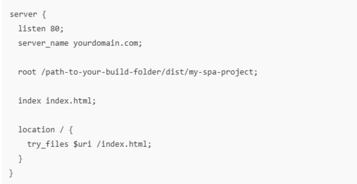 Deploy your SPA to a web server. For instance, use Nginx Angular