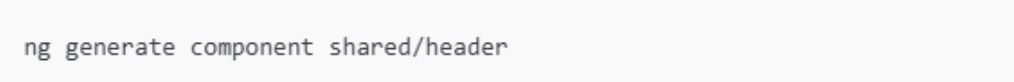 Generate a header component Angular