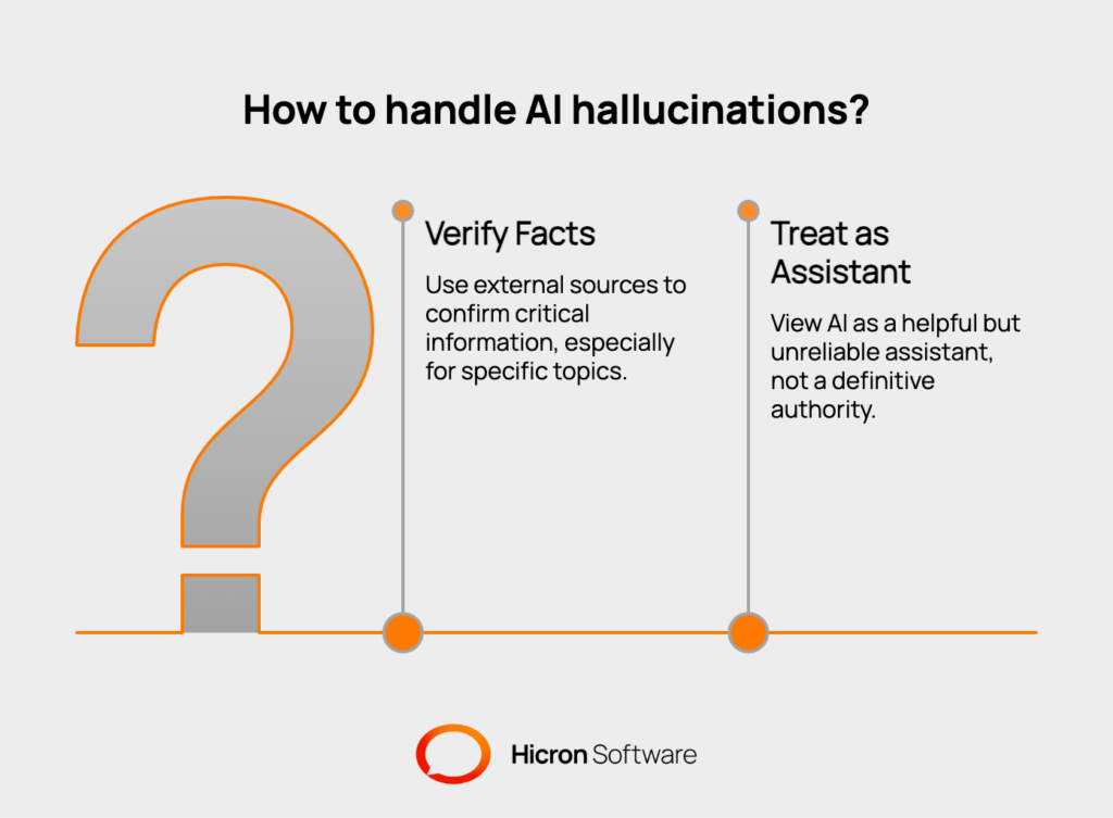 Guide section labeled ‘Trap 1: The AI is Lying.’ Explains that LLMs can confidently produce incorrect information (hallucinations) because they predict text, not fetch facts. Calls for an ‘Always Verify’ approach using reliable sources, with extra caution on niche subjects.