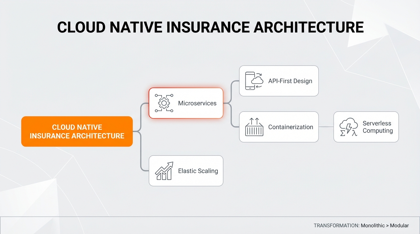 List of core business benefits for insurance companies migrating from monolithic systems to the cloud