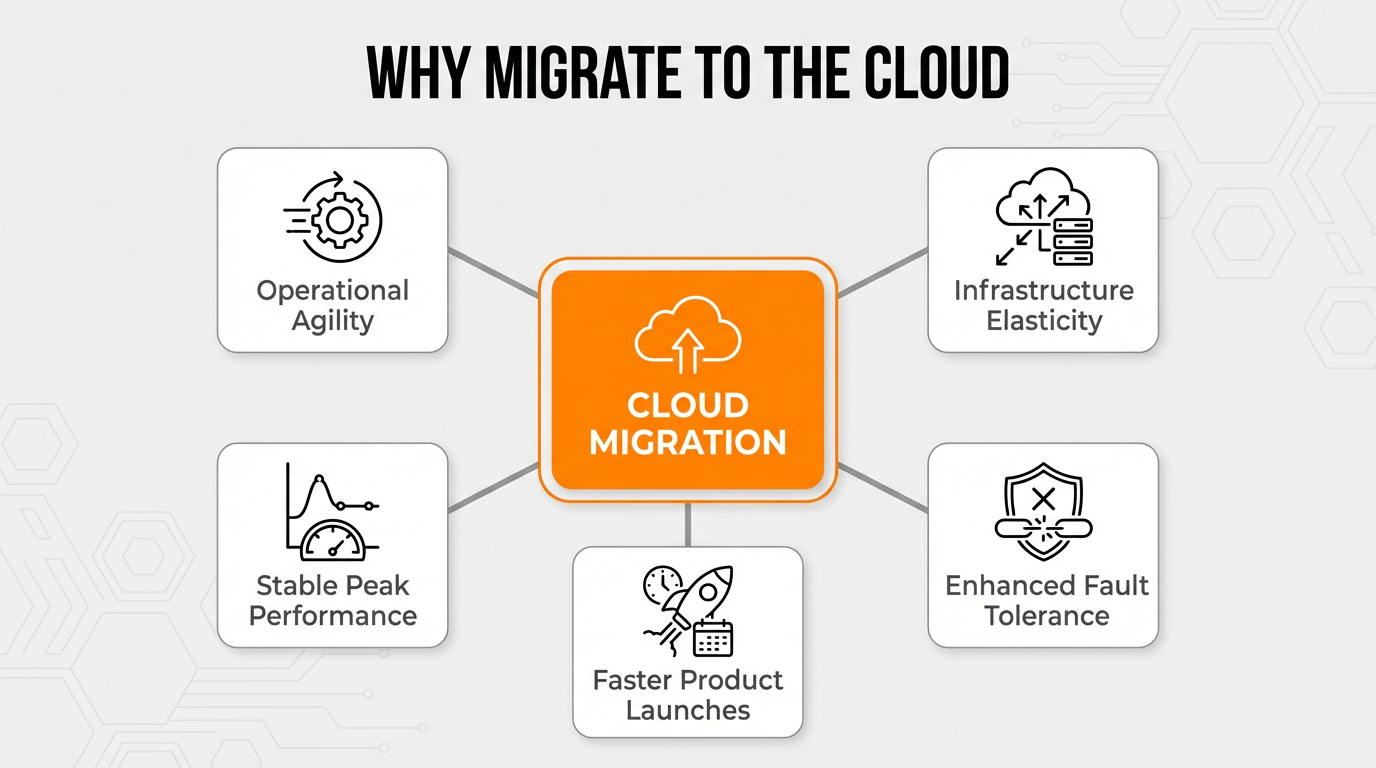 Diagram explaining the core building blocks of cloud-native architecture in the insurance industry